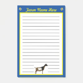 Notas Post-it® Granja lechera azul nigeriana de cabra y miel