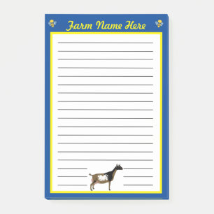 Notas Post-it® Granja lechera azul nigeriana de cabra y miel