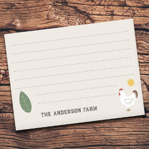 Notas Post-it® Granja: pollo, sol y hojas