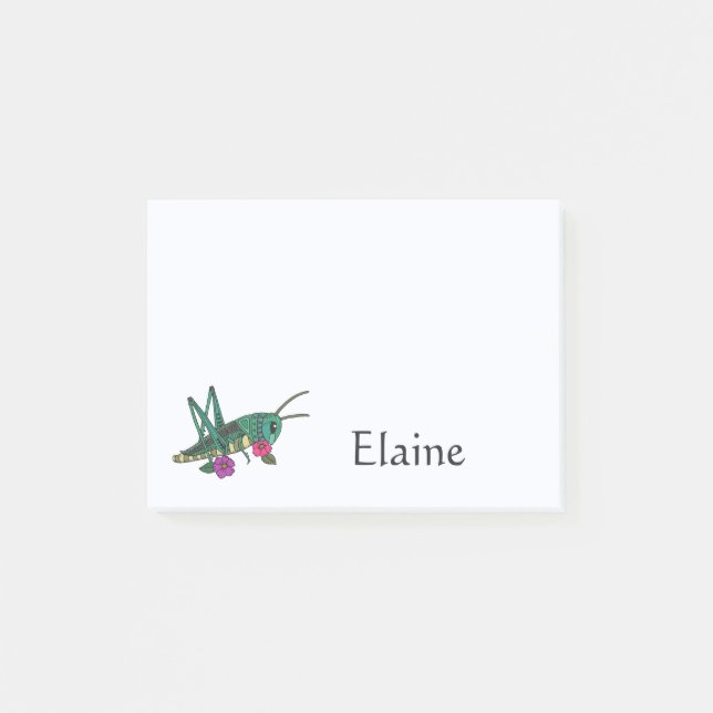 Notas Post-it® Grasshopper Jewel Tone Post It Note (Anverso)