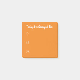 Notas Post-it® Gratitud simple en blanco y Naranja
