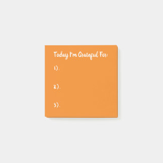 Notas Post-it® Gratitud simple en blanco y Naranja