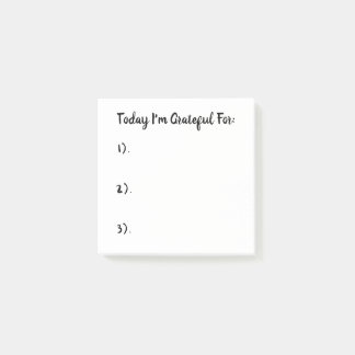 Notas Post-it® Gratitud simple en blanco y negro