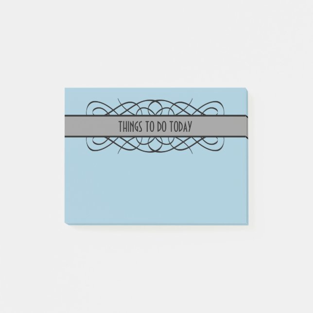 Notas Post-it® Gray Deco Flourish Notes (Anverso)