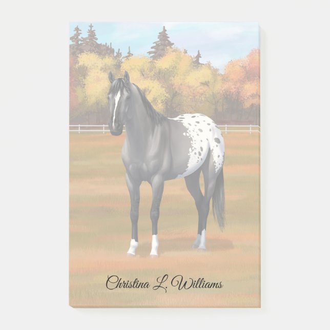 Notas Post-it® Gray Grulla Appaloosa Quarter Stallion (Anverso)