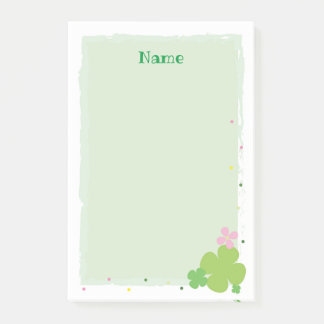 Notas Post-it® Green Clover Post it Notes Stationery