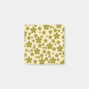 Notas Post-it® Green Retro Flower Spring & Summer Workspace