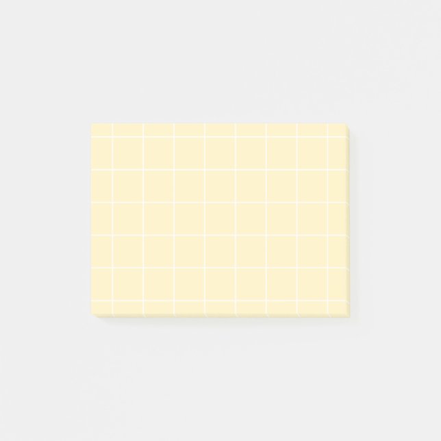 Notas Post-it® Grid paper: minimalist grid (lemon) (Anverso)