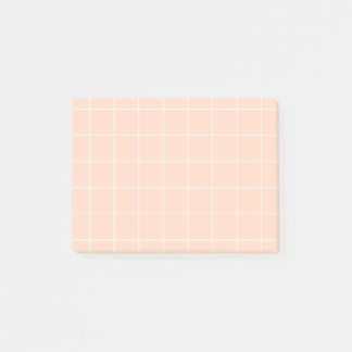 Notas Post-it® Grid paper: minimalist grid (Peach)