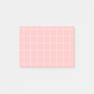 Notas Post-it® Grid paper: minimalist grid (pink)