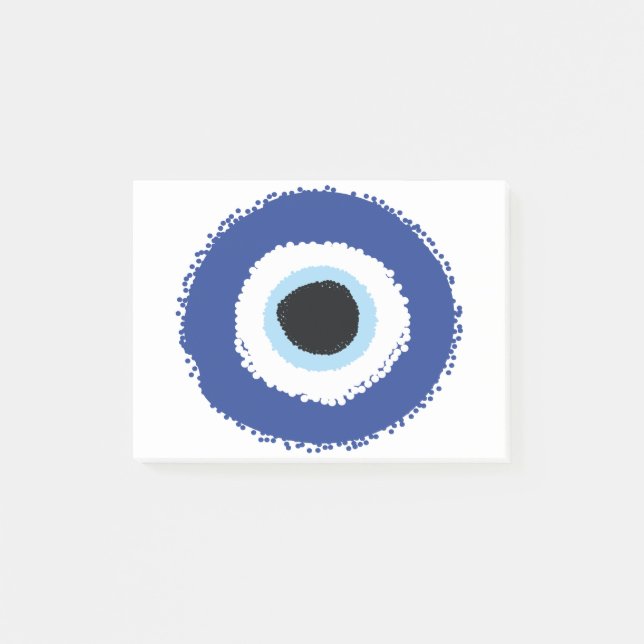 Notas Post-it® Griego artificial de ojos malvados (Anverso)