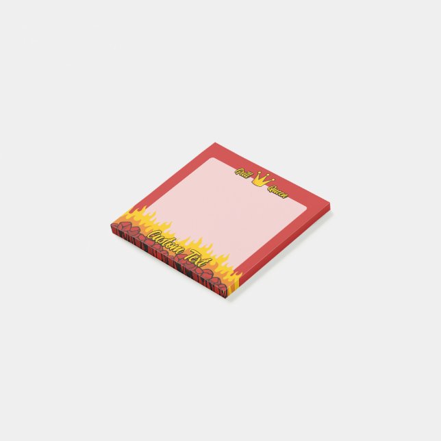 Notas Post-it® Grill Queen Crown (En perspectiva)