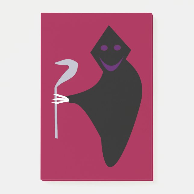 Notas Post-it® Grim Reaper Halloween Post anota Pad (Anverso)