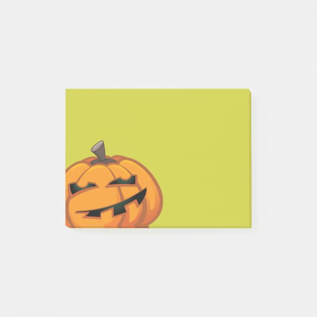Notas Post-it® Grinning Halloween Pumpkin Post-it® Notes (Anverso)