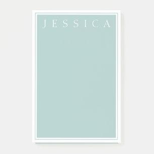 Notas Post-it® Gris azul de pizarra ligera Su nombre