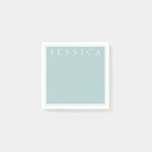 Notas Post-it® Gris azul de pizarra ligera Su nombre