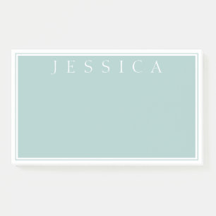 Notas Post-it® Gris azul de pizarra ligera   Su nombre