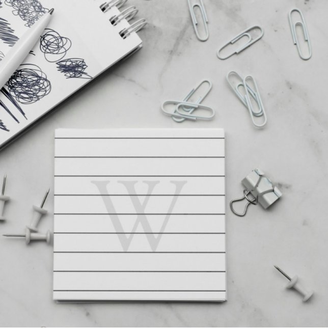 Notas Post-it® Gris Monograma Llenado (Subido por el creador)