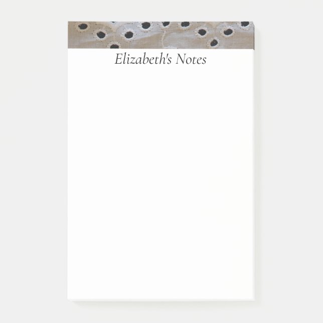 Notas Post-it® Gris personalizado con círculos negros (Anverso)