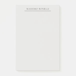 Notas Post-it® Gris platino minimalista simple moderno propio nom