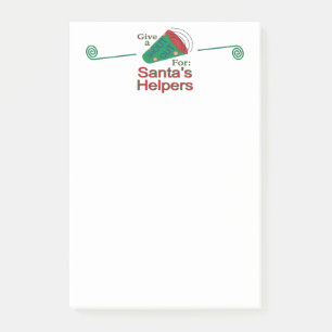 Notas Post-it® Gritos a los ayudantes de Santa Claus