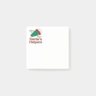 Notas Post-it® Gritos a los ayudantes de Santa Claus
