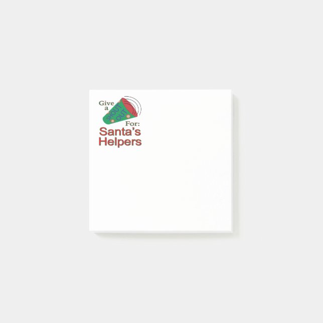 Notas Post-it® Gritos a los ayudantes de Santa Claus (Anverso)