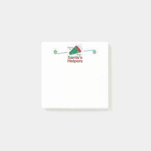 Notas Post-it® Gritos a los ayudantes de Santa Claus