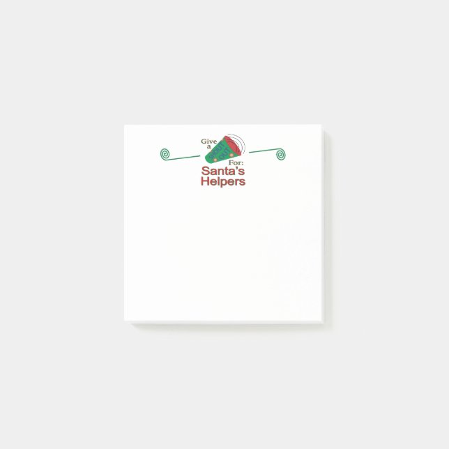 Notas Post-it® Gritos a los ayudantes de Santa Claus (Anverso)