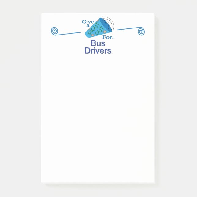 Notas Post-it® Gritos a los conductores de bus (Anverso)