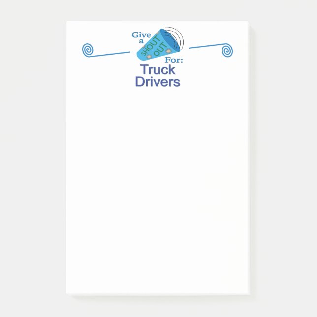 Notas Post-it® Gritos a los conductores de camiones (Anverso)