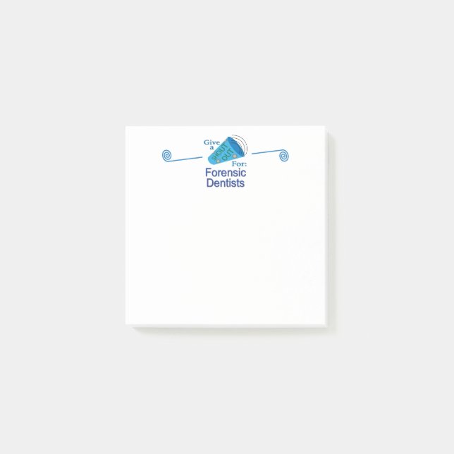 Notas Post-it® Gritos a los dentistas forenses (Anverso)