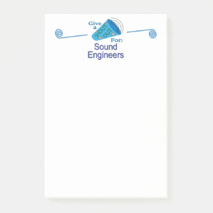 Notas Post-it® Gritos a los ingenieros de sonido