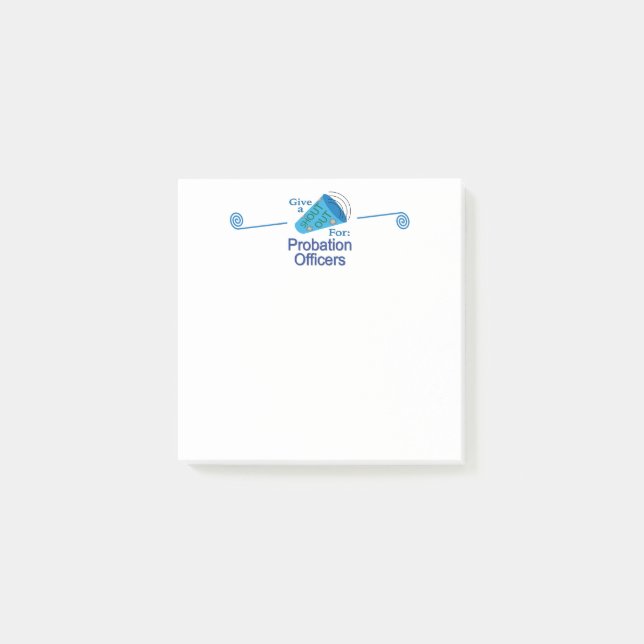 Notas Post-it® Gritos a los oficiales de libertad condicional (Anverso)