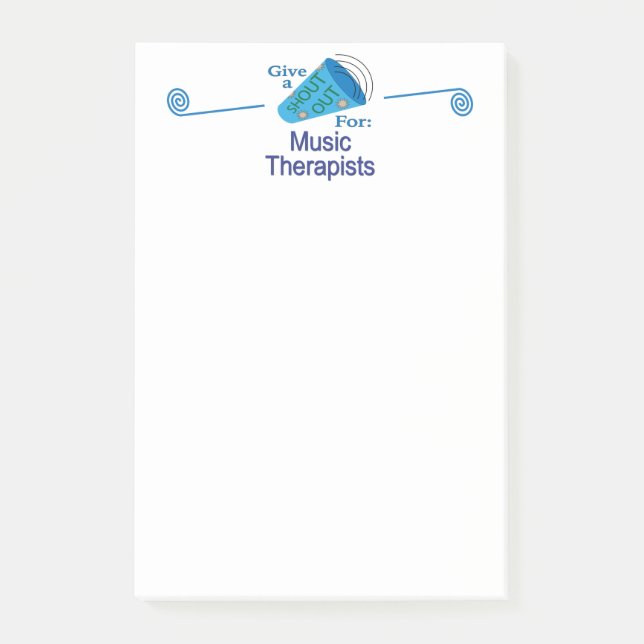 Notas Post-it® Gritos a los terapeutas musicales (Anverso)