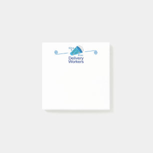 Notas Post-it® Gritos a los trabajadores de reparto