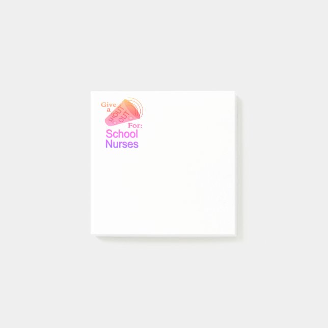 Notas Post-it® Gritos para las enfermeras escolares (Anverso)