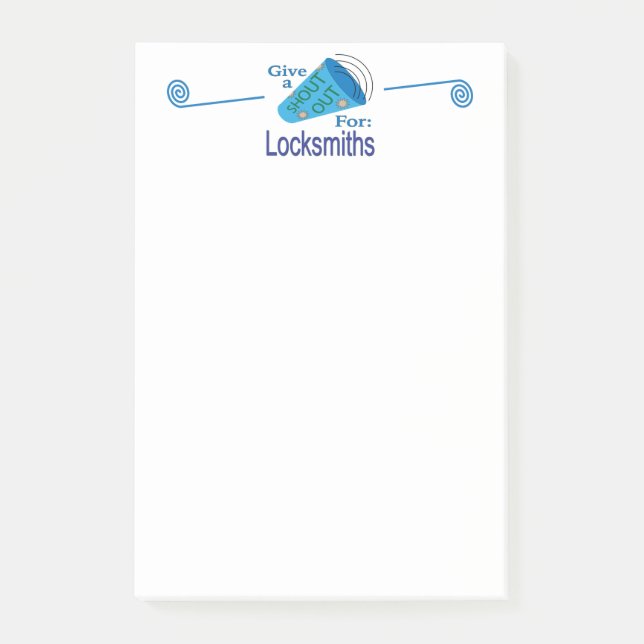 Notas Post-it® Gritos para locksmiths (Anverso)