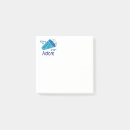 Notas Post-it® Gritos para los actores