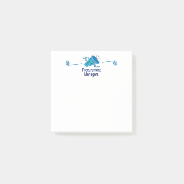 Notas Post-it® Gritos para los administradores de adquisiciones (Anverso)