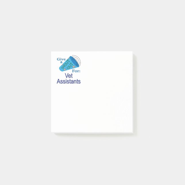 Notas Post-it® Gritos para los asistentes de veterinaria (Anverso)