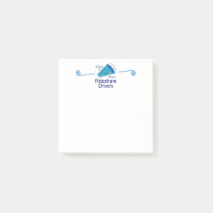 Notas Post-it® Gritos para los conductores de Rideshare