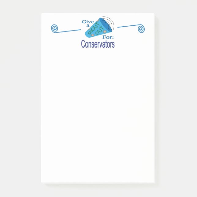 Notas Post-it® Gritos para los conservadores (Anverso)