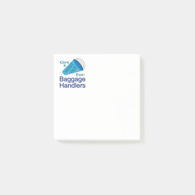 Notas Post-it® Gritos para los controladores de equipaje (Anverso)
