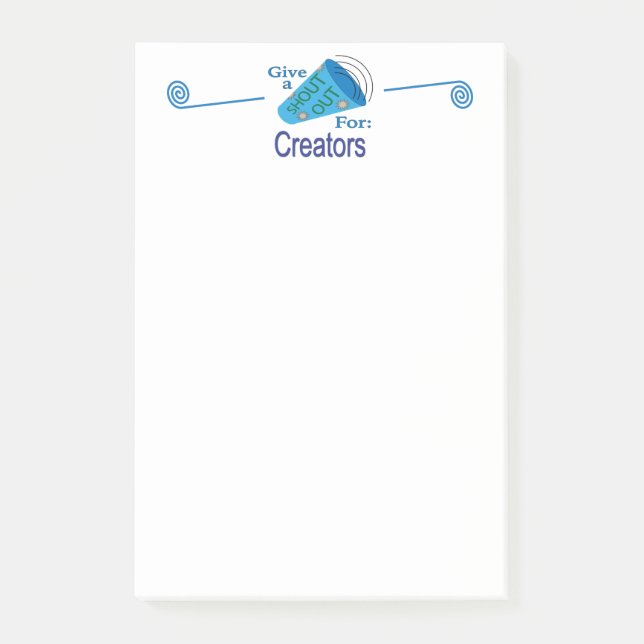 Notas Post-it® Gritos para los creadores (Anverso)