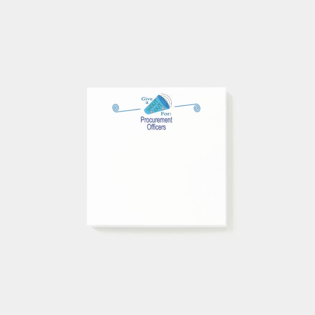 Notas Post-it® Gritos para los oficiales de adquisiciones (Anverso)