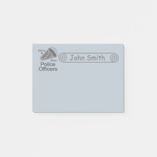 Notas Post-it® Gritos para los oficiales de policía 4x3