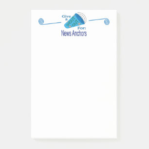 Notas Post-it® Gritos para los presentadores de noticias