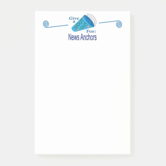 Notas Post-it® Gritos para los presentadores de noticias (Anverso)