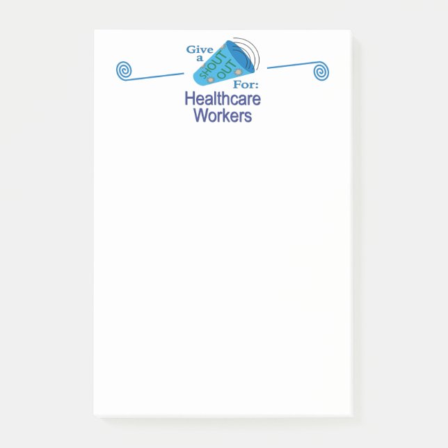 Notas Post-it® Gritos para los trabajadores de la salud (Anverso)
